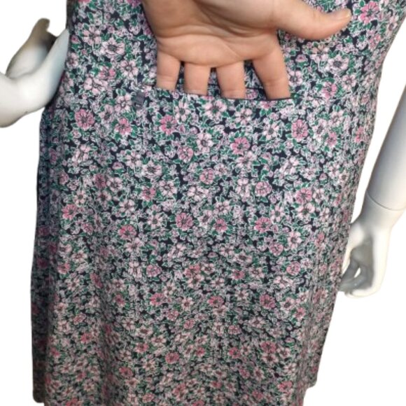 RLX RALPH LAUREN Dress, L, Blue/Pink Floral, Sleeveless, Zip Neck, Activewear - Picture 8 of 15